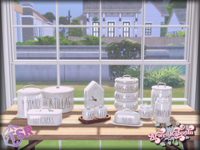 Sims 4 — Rae Of Sunshine I by ArwenKaboom — First set of Rae Dunn collection featuring kitchen objects. All items, except