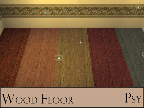 Sims 4 — Wood Floor by Psychachu — (5 swatches) - Deep, dark, swirling wood for your floors!