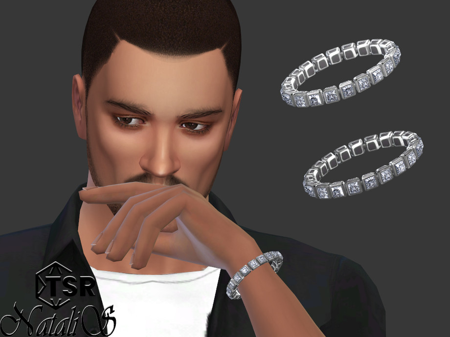 The Sims Resource - Men's princess cut bezel bracelet