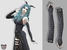Sims 4 — JaccBurke's Gothic Fingerless Gloves by JaccBurke — Long black fingerless gloves with buckles and laces. These