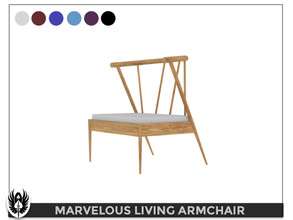 Sims 4 — Marvelous Living Room Armchair by nemesis_im — Armchair from Marvelous Living Room Set - 6 Colors - Base Game