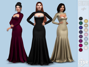 Sims 4 — Enigma Gown by Sifix2 — A long-sleeved mermaid gown with a sequin top in 15 colors for teen, young adult and