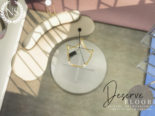 Sims 4 — Deserve Concrete Floor by networksims — A grey concrete floor.