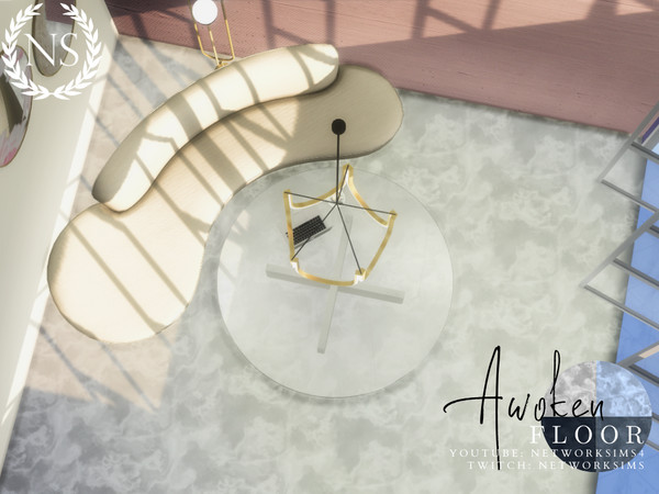 Sims 4 — Awoken Marble Floor by networksims — A greyscale marble floor.