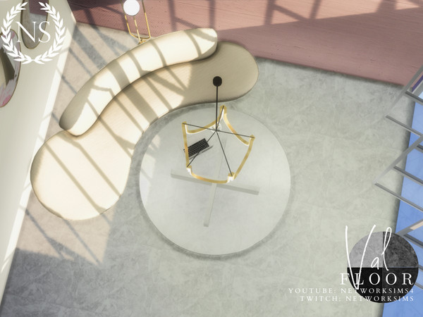 Sims 4 — Val Marble Floor by networksims — A greyscale marble floor.