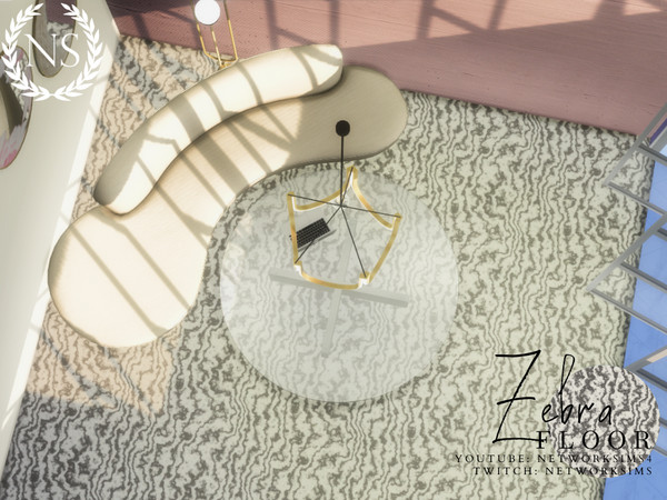 Sims 4 — Zebra Marble Floor by networksims — A patterned greyscale marble floor.