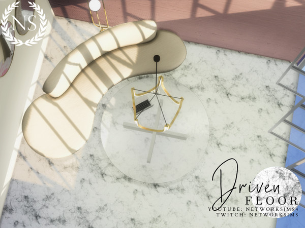 Sims 4 — Driven Marble Floor by networksims — A white marble floor.