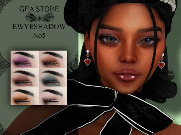 Sims 4 — Gea Eyeshadow N5 by Gea_Store — 6 Colors Swatch BGC HQ Dont reclaim this as yours and dont re-update