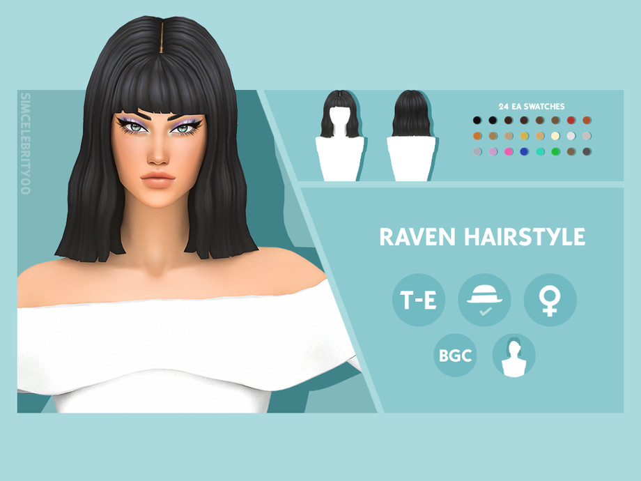 The Sims Resource - Raven Hairstyle
