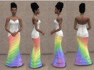 Sims 4 — MWKZ - Mermaid Wedding Dress Pride Recolor by Kaezia — When I looked at the base-game mermaid style Pride
