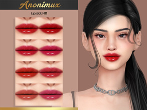 Sims 4 — Lipstick N11 by Anonimux_Simmer — - 8 Swatches - Compatible with the color slider - BGC - HQ - Thanks to all CC