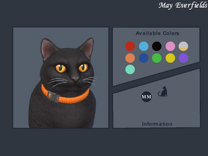 Sims 4 — Cats & Dogs Collar Without Bell by mayeverfields — The Cats & Dogs cat collar without a bell. The item
