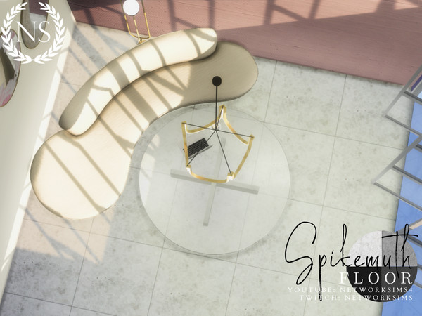 Sims 4 — Spikemuth Concrete Floor by networksims — A greyscale concrete floor.