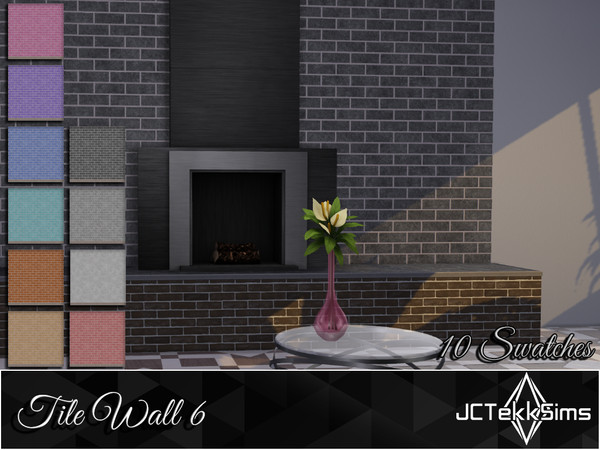 Sims 4 — Tile Wall 6 by JCTekkSims — Created by JCTekkSims