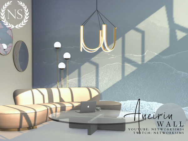 Sims 4 — Aneirin Mural by networksims — A mural of a grey beach.