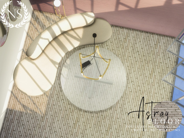 Sims 4 — Astray Brick Floor by networksims — A light brown brick floor.