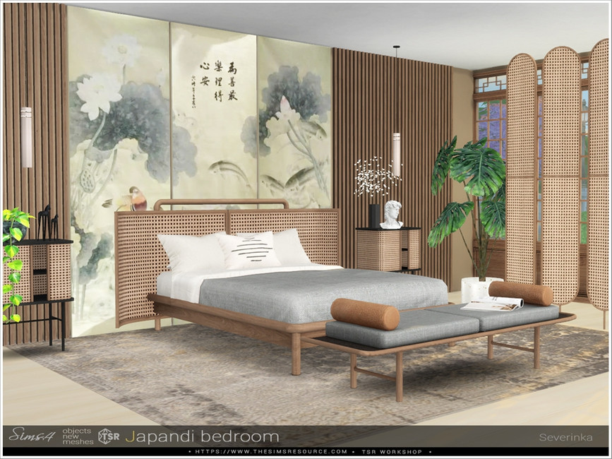 The Sims Resource - Japandi bedroom