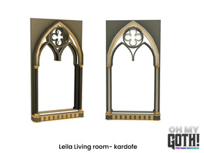 Sims 4 — Oh My Goth_kardofe_Leila_Mirror by kardofe — Wall mirror, decorated with gothic arches, in two colour options
