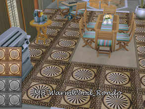 Sims 4 — MB-WarmWood_Rondo by matomibotaki — MB-WarmWood_Rondo Elegant inlaid wooden floor in 2 different colors, each
