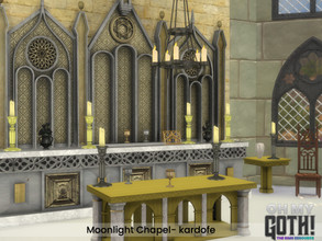 Sims 4 — Oh My Goth kardofe Chapel by kardofe — Decorative objects to recreate a gothic style chapel. Composed of altar,