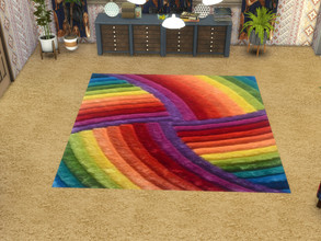 Sims 4 — Rainbow Rugs by Morrii — A selection of rainbow rugs