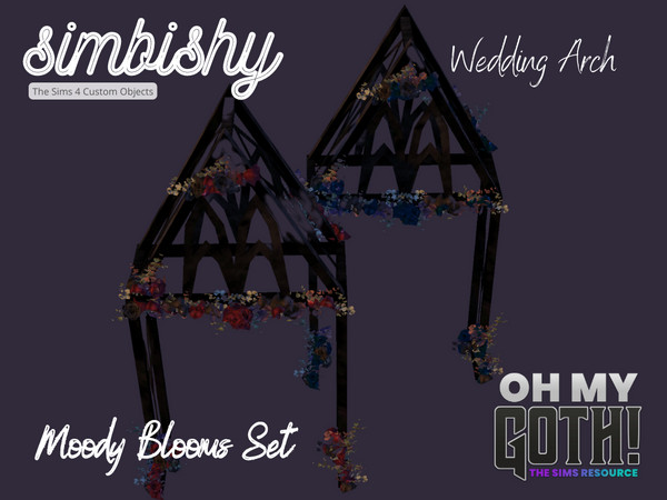 Sims 4 — Oh My Goth - Moody Blooms Wedding Arch by simbishy — Oh my goth it's a wedding arch with moody blooms!