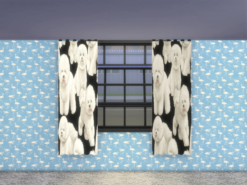 Sims 4 The Sims Resource | Designer Doggo Curtains by TSR Creator