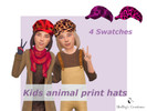 Sims 4 — Kids animal print hats by Shellty — 4 Swachtes Only for child