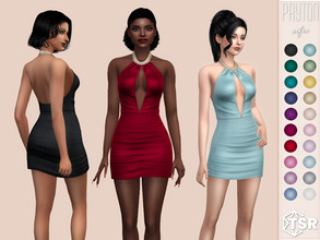 Sims 4 — Payton Dress by Sifix2 — A cutout party dress in 20 colors for teen, young adult and adult sims. Thank you to