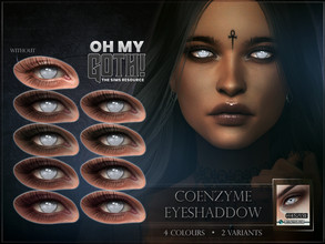 Sims 4 — Oh My Goth - Coenzyme Eyeshadow by RemusSirion — Dark eyeshadow for all genders Eyeshadow category 4 colours in