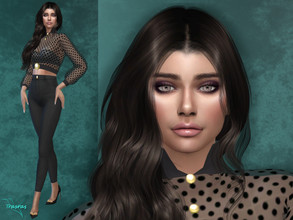 Sims 4 — Helene Hemerin by caro542 — Hello, I'm Helene, and I'm good at business Go to Required tab to upload necessary