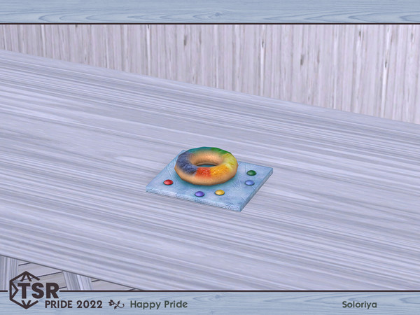 Sims 4 — PRIDE 2022. Happy Pride. Donut by soloriya — Decorative donut. Part of PRIDE 2022 - Happy Pride set. 1 color