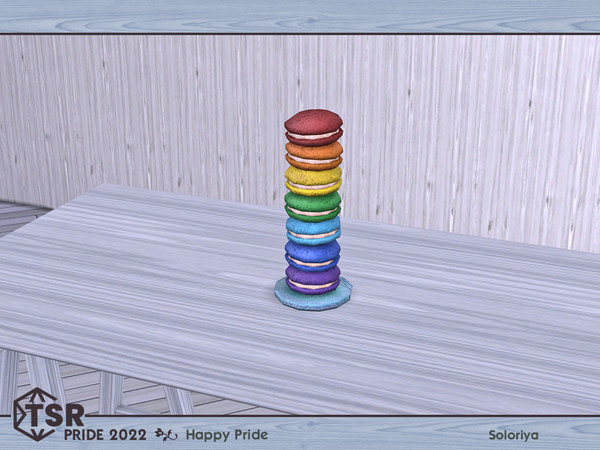 Sims 4 — PRIDE 2022. Happy Pride. Macarons by soloriya — Decorative macarons. Part of PRIDE 2022 - Happy Pride set. 1