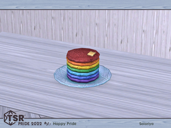 Sims 4 — PRIDE 2022. Happy Pride. Pancakes by soloriya — Decorative pancakes. Part of PRIDE 2022 - Happy Pride set. 1