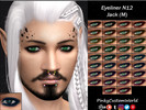 Sims 4 — (PATREON) Eyeliner N12 - Jack by PinkyCustomWorld — Simple smudged eyeliner in several dark colors for male