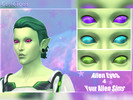 Sims 4 — Alien Eyes 4 Your Alien Sims by GarlicToad — 4 swatches you will find in eye colors for aliens: Magenta,