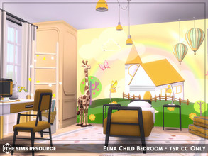 Sims 4 — Elna Child Bedroom - TSR CC Only by sharon337 — This is a Room Build 6 x 5 Room $6,429 Short Wall Height Please