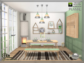 Sims 4 — Plaxal dining room by jomsims — Here plaxal collection. The dining room. comfortable and modern. A mixture of