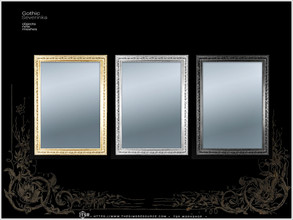 Sims 4 — OhMyGoth - Gothic mirror SHORT by Severinka_ — Mirror in the carved frame (SHORT WALLS) From the set 'Gothic