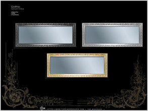 Sims 4 — OhMyGoth - Gothic mirror HORIZONTAL by Severinka_ — Mirror in the carved frame (HORIZONTAL) From the set 'Gothic