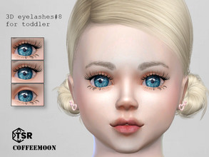Sims 4 — 3D eyelashes N8 for toddler by coffeemoon — 3D lashes glasses category 2 colors 3 styles for female only:
