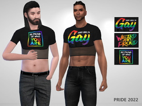 Sims 4 — Pride 2022 - Men top by Puresim — Men top in 3 swatches.