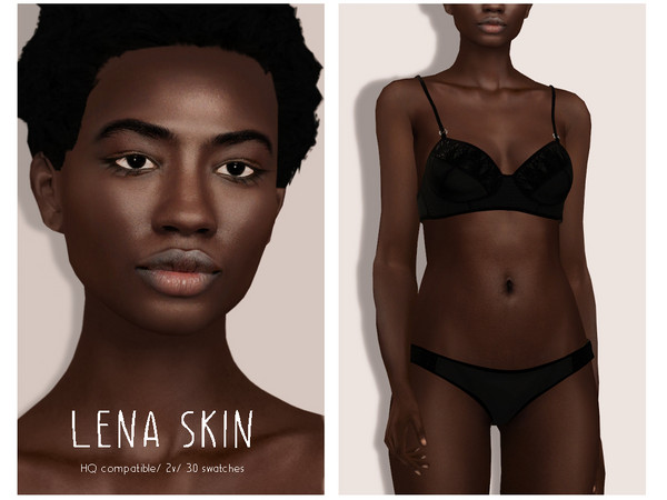 Sims 4 — [Patreon] Lena Skin  by thisisthem —  - HQ Compatible ; - 20 swatches , - Skin Details Category ; - Teen+ ; -