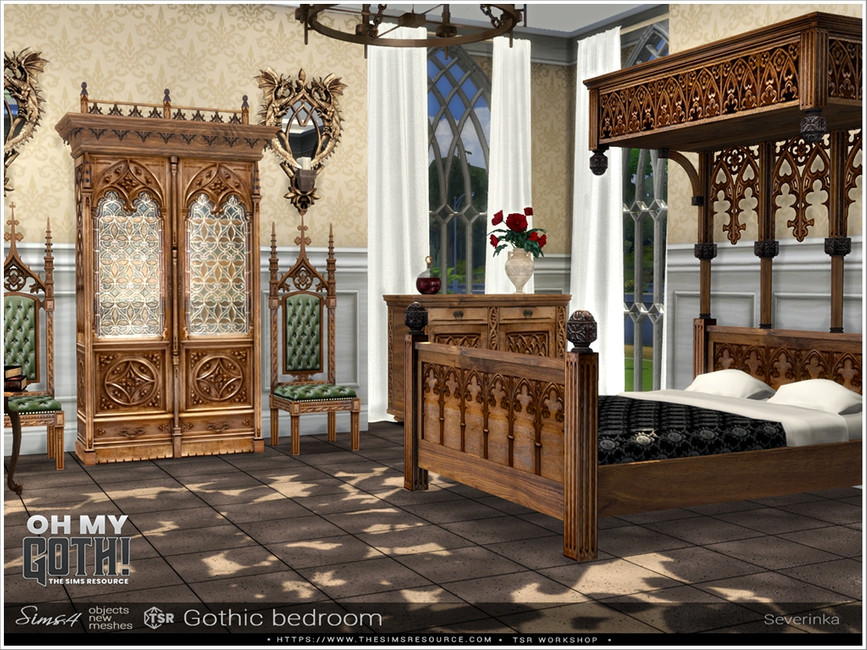 The Sims Resource - OhMyGoth - Gothic bedroom