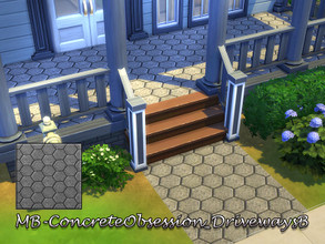 Sims 4 — MB-ConcreteObsession_DrivewaysB by matomibotaki — MB-ConcreteObsession_DrivewaysB The driveway to the garage