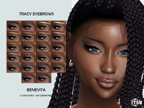Sims 4 — Tracy Eyebrows [HQ] by Benevita — Tracy Eyebrows HQ Mod Compatible 22 Swatches I hope you like!
