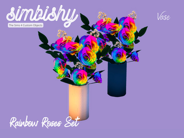 Sims 4 — Rainbow Roses Vase [Pride 2022] by simbishy — Happy Pride my beauties!