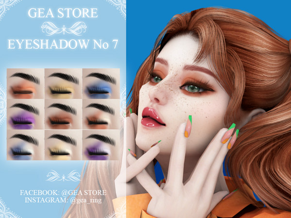 Sims 4 — Gea Eyeshadow N7 by Gea_Store — 9 Colors BGC HQ Dont reclaim this as Tours and dont re-update
