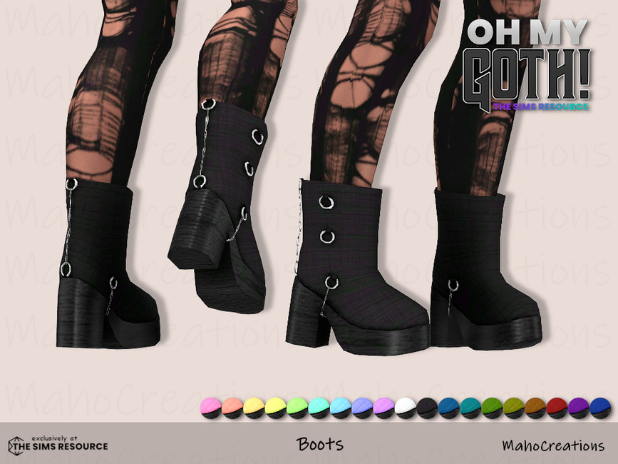 The Sims Resource - Oh My Goth - Boots