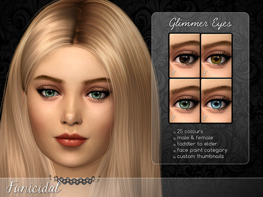 The Sims Resource Glimmer Eyes (Face Paint)